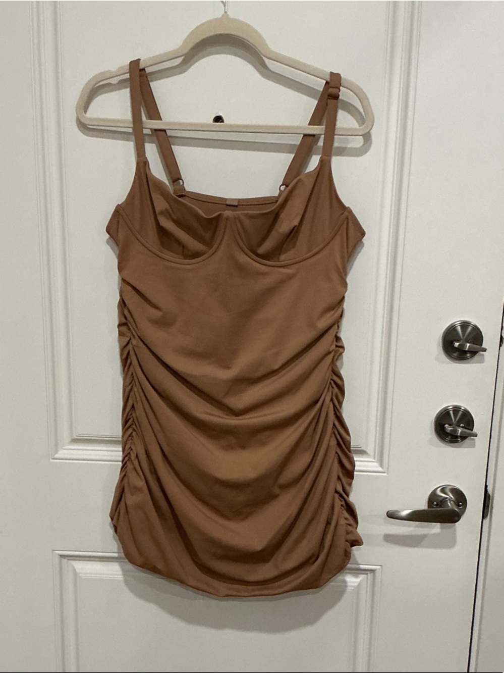 SKIMS Soft Camel/Taupe SWIMSUIT with Branded Tag